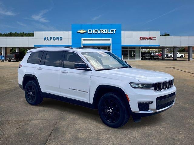 2023 Jeep Grand Cherokee L Limited in Bright White Clearcoat — front three-quarter view