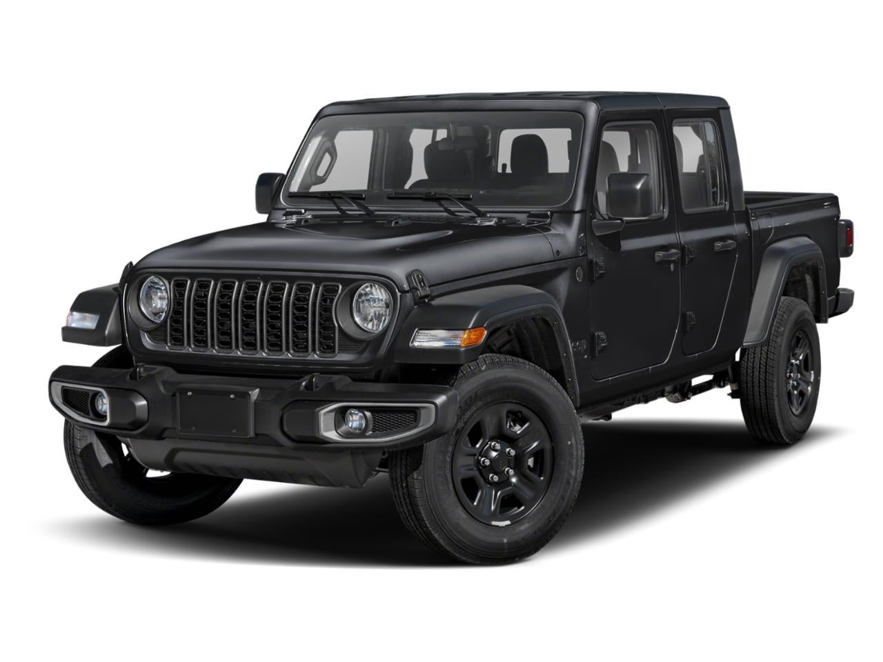 2024 Jeep Gladiator Sport S in Black Clearcoat — front three-quarter view