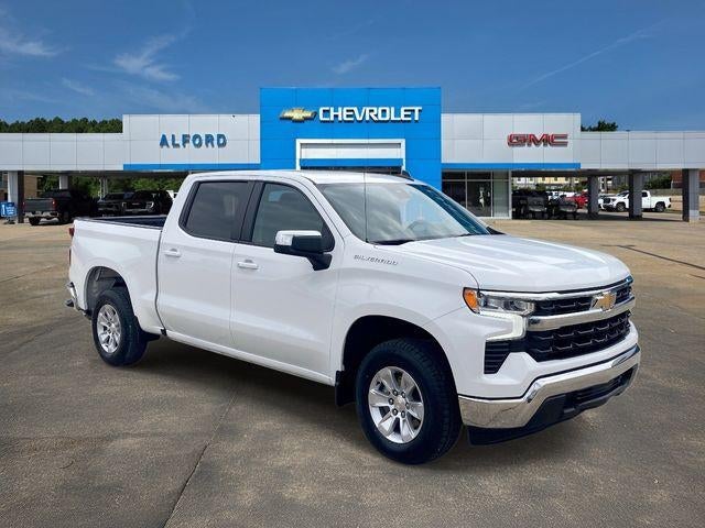 2025 Chevrolet Silverado 1500 LT in Summit White — front three-quarter view