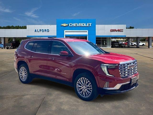 2026 GMC Acadia Denali in Volcanic Red Tintcoat — front three-quarter view
