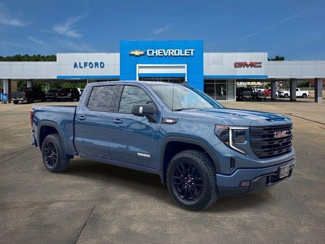 2026 GMC Sierra 1500 Elevation in Downpour Metallic — front three-quarter view