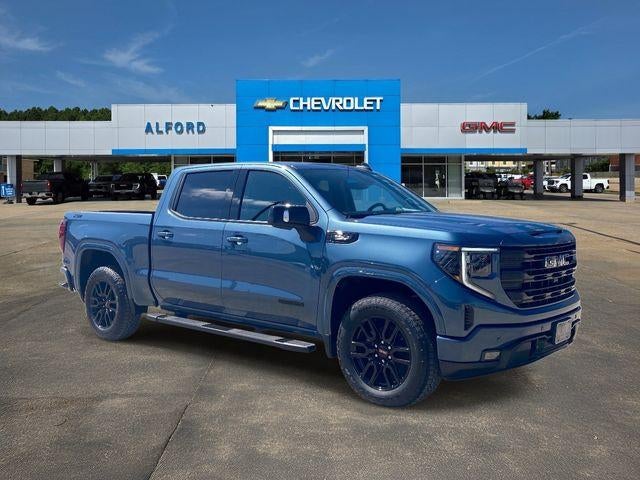 2026 GMC Sierra 1500 Elevation in Downpour Metallic — front three-quarter view
