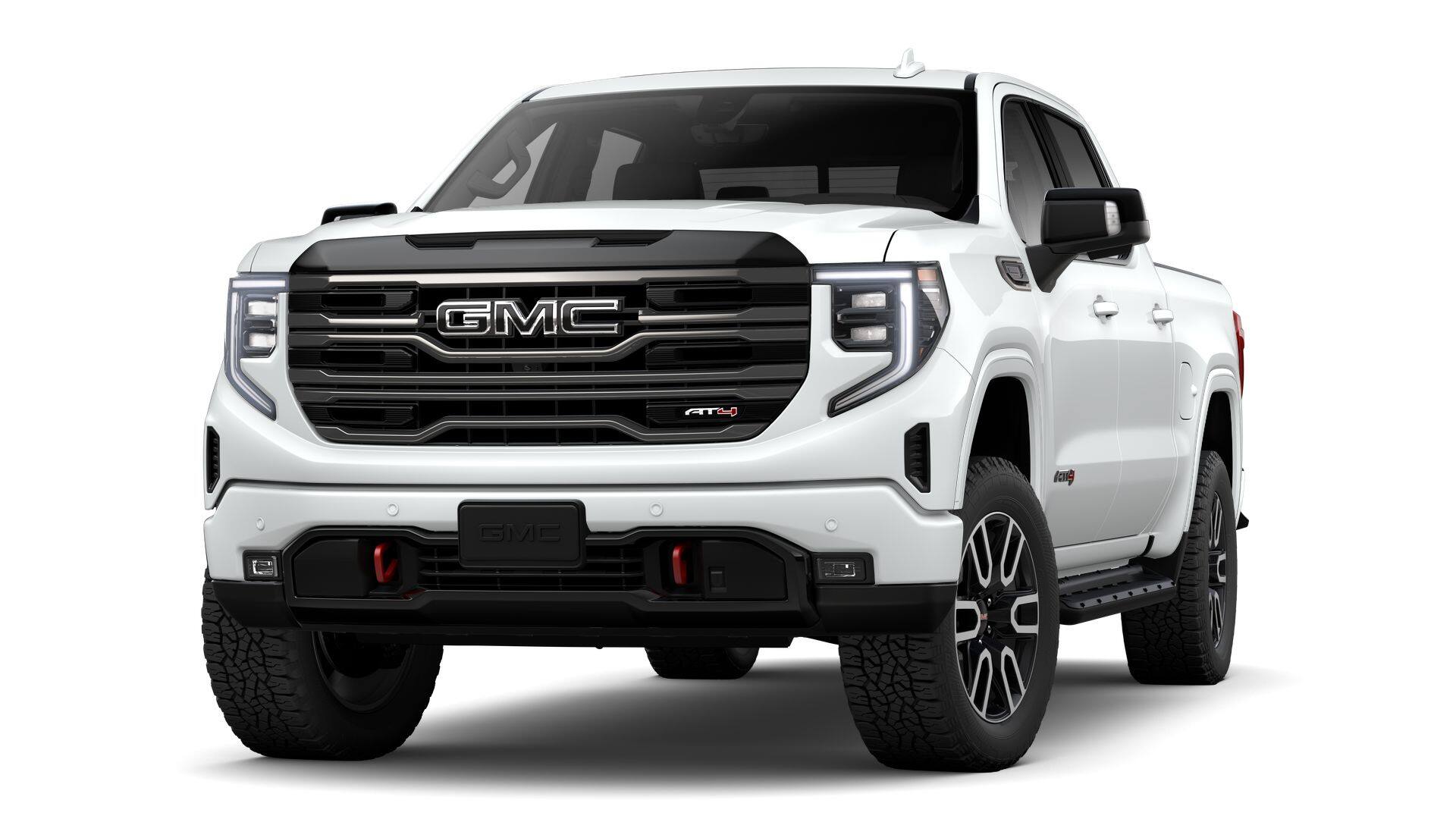 2026 GMC Sierra 1500 AT4 in Summit White — front three-quarter view